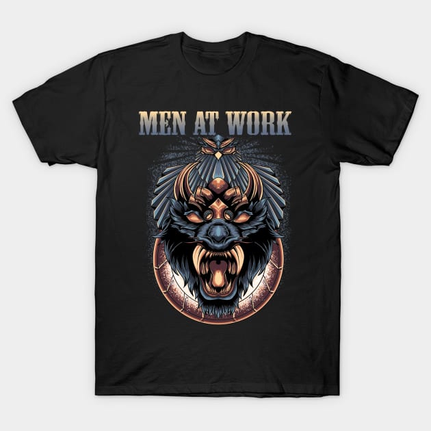 WORK AT THE MEN BAND T-Shirt by Bronze Archer